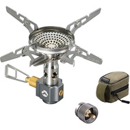 CAMPINGMOON Propane Gas Stove Canister Top Camping Backpacking with 4 Pot Support for 1Lb Propane Ta