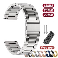 Starsyouth Watch Strap 18mm 20mm 22mm Watch Band Fitbit Strap/Stainless Watch Metal Wristband For Samsung Huawei Fossil