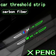 ＸPENG G3 G6 G9 X9 Car Threshold Strip Carbon Fiber Anti-Stepping Sticker Luminous Thickened Welcome 