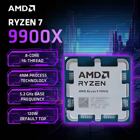 AMD Ryzen 9 9900X 100% Brand New AMD R9 9900X Max Boost 5.6GHz 12-Core 24-Thread 64MB Cache Socket A