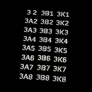 Call Sign 3A 3B 3K Serial Number Reflective Velcro Armband Badge Military Enthusiast Tactical Helme