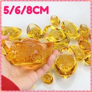 Yellow Crystal Yuan Bao Feng Shui Yuan Bao Decoration Yuan Bao Ornament Feng Shui Yellow Crystal Wit