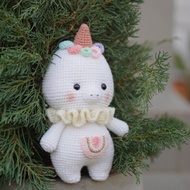 數字下載 - PDF | 獨角獸鉤針娃娃圖案