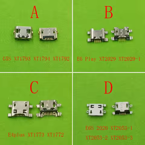 100Pcs USB Charger Connector For Motorola Moto E6S 2020 XT2053/E4 Plus XT1773/E6 Play XT2029-1/G5S X
