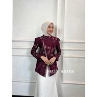 Kebaya Janggan Batik Modern 3 Warna Atasan Batik Wanita Motif Kusuma Ayu by Batik Aziza
