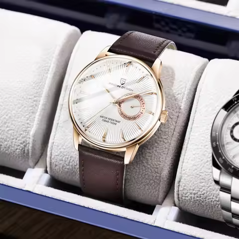 PAGANI DESIGN Top Luxury Fashion Casual Men's Watch VH65 Analog Quartz Watch Waterproof Leather Spor