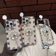 Luxury Diamond Clover Phone Case For Samsung Galaxy S26 S25 Edge S24 S23 S22 S21 S10 Plus S20 FE F55