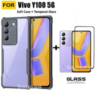 For Vivo Y100 5G Phone Case Y03 Y28 Y27S Tempered Glass and Vivo Y27 Y17S Ceramic Matte Privacy Tempered Glass