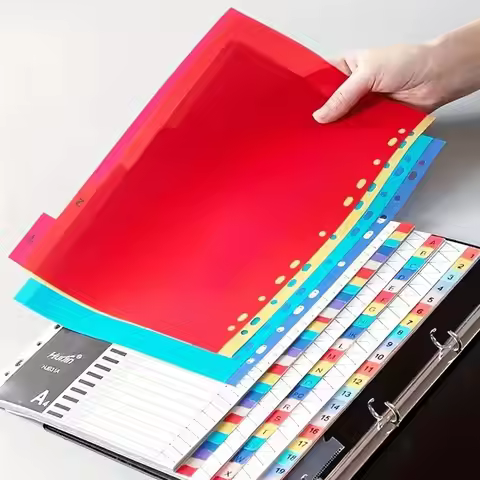 10/21 PCS binder dividers, number 1-10, letter A-YZ label notebook dividers, suitable for 2/3/4/11 r