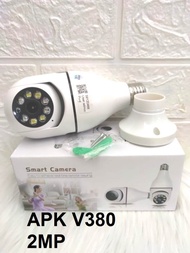 CCTV WiFi IP Camera Auto Tracking Dual Light E27 2MP Bentuk Lampu