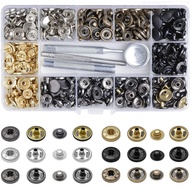 60Pcs Set Kancing Jepret / 6 Warna Kancing Cetet + Alat Pasang Kancing Jepret