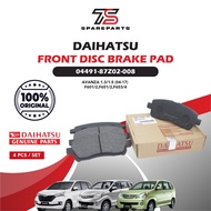 Daihatsu Front Disc Brake Pad 04491-87Z02-008 (Daihatsu Packaging) Avanza F601/2,F651/2,F653/4 Avanz