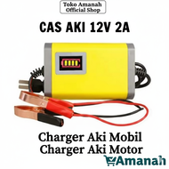 Casan Aki 12 Volt 2a Cas Accu Motor Mobil Portable Otomatis Bisa Aki Kering Aki Basah
