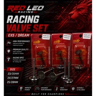 RED LEO RACING VALVE SET EX5/DREAM/W100 23/26 24/27 25/28MM