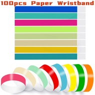 「SG Seller」100Pcs/pack Disposable Paper Wristband For Amusement Parks Concerts and Event Tickets‌