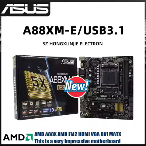 ASUS A88XM-E/USB3.1 Motherboard AMD A88X FM2+/FM2 APU DDR3 32GB USB3.1 HDMI/DVI/VGA SATA3 RAID Micro