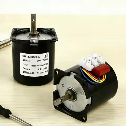 60KTYZ Synchronous Motor 220V 50Hz/60Hz AC 14W Permanent Magnet Synchronous Motor for Projector Scre