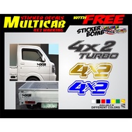 Multicab 4x2 marking Sticker Decals Set cut-out vinyl