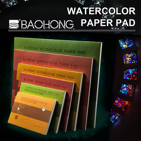BAOHONG 100% Cotton Watercolor Paper Pad 32K 16K 20Sheets 300gsm 200gsm Painting Book Artist Academy