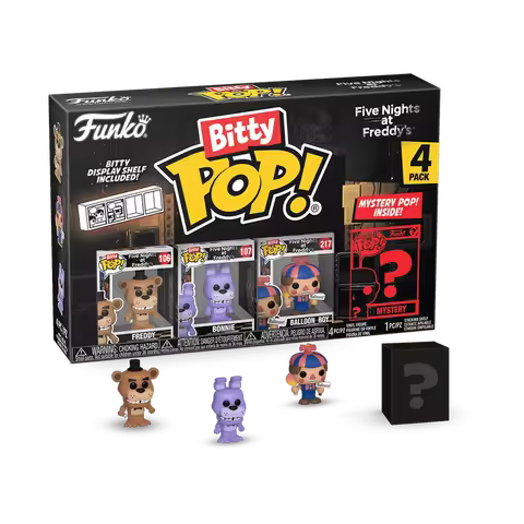 Funko Bitty Pop Series: Five Nights at Freddy's - Freddy 4-Pack - New Year Gift - Great Christmas, N