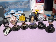 日本 動漫 Naruto 火影忍者 迷你大頭 手辦 模型 Figure 共19個 Plex 2010年出品 Heros Chara-Pedia / 鳴人 小櫻 佐助 卡卡西 佐井 大和 伊魯卡 鹿丸 