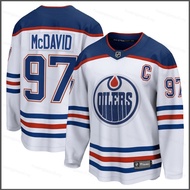HQ5 NHL Edmonton Oilers Jersey McDavid Tshirts Long Sleeve Fans Sports Tops Plus Size QH5