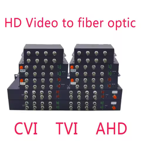 CVI TVI AHD Video optical transceiver CCTV System1CH 2CH 4CH 8CH 1080P coaxial HD fiber optic conver