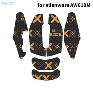 Cool3C Sweat-Resistant Mouse Grip Tape Stickers For Dell For Alienware AW610M Mouse Anti Slip Skin Self-Adhesive Pre-Cut HOT