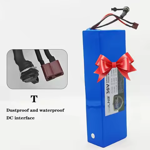 36V 9.8Ah 21700 Lithium Battery Pack Rechargeable Battery with BMS Charger 10S2P For fishing bicycle