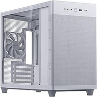 ASUS Prime AP201 Tempered Glass MicroATX Case White (33 Litres, Supports 360 mm Cooler, Graphics Car