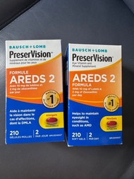 BAUSCH LOMB PRESERVISION 近視護*眼疲勞葉黃素 AREDS2黃斑 210軟膠囊