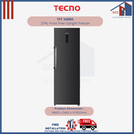 Tecno TFF 348BK  274L Frost Free Upright Freezer