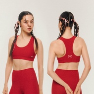 Jolly Ribbed Sports Bra (Red Ribbon) - The Flos Club