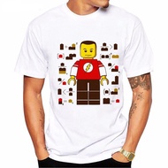 Lego Big Bang Theory T- Shirt Mens Sheldon Cooper Printing Short Sleeve Crew Neck T-Shirts Male Prin