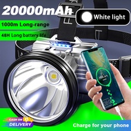 20000mAh Head lamp lampu suluh kepala led rechargeable waterproof super terang kalis air lampu kepal