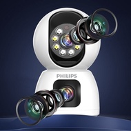 PHILIPS Dual Lens Smart CCTV Camera Home Security Camera Double Side View Rotating Pan PHILIPS - 4G 