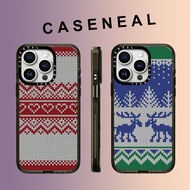 CASENEAL Graffiti Ethnic Wind Deer Transparent Acrylic Phone Case For iPhone 16 Pro Max 15 Plus 14 P