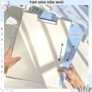 2-sided A4 document clip File F01 GOOD LUCK TO YOU, 2-sided blue and white tone signature File [ Tap