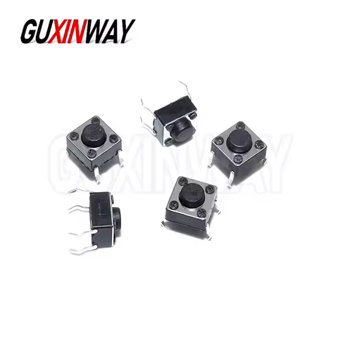 100pcs The Power Switch 4Pin 6x6 Mini Push Button Switch DIP Tact Switch 6X6X4.3 6*6*4.3/5/6/7/8/9/1