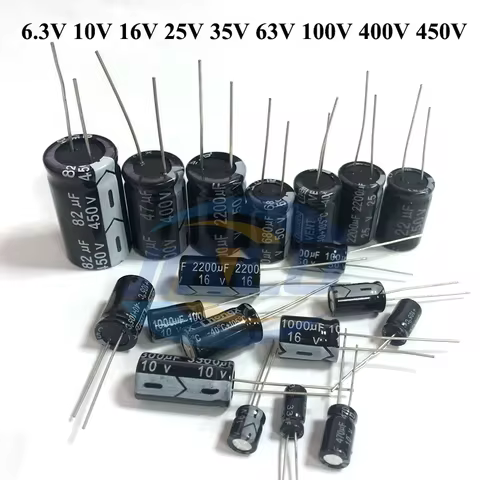 10V 16V 25V 35V 50V 400V 450V 1UF 2.2UF 4.7UF 10UF 1000UF 22UF 33UF 47UF 470UF 100UF 220UF Aluminum 
