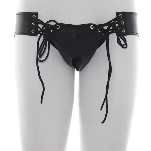 Cock Cage Chastity Briefs Erotic Underwear BDSM Fetish Costume Men Gay Leather Harness Body Bondage 