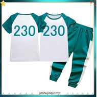 Squid Game Costume Baby Boys Girls Jacket T-shirt + Pants 3pcs 246 333 Kids Clothes Spring Autumn Fa
