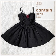 European And American Dark Goth Halloween Costume Female Witch Vampire Black Dress Bridal Wear Angel