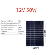 แผงโซลาร์เซลล์ monocrystalline solar cell 6V 12V-18V  10W/15W/20W/30W/50W/80W/100W