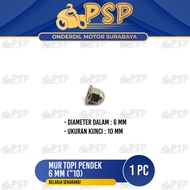 Mur Topi Pendek 6mm K10 (Harga Per 1 PC) - Mor Mur Ring Baut Baud Flange Fleng Pleng Topi Cap Pendek