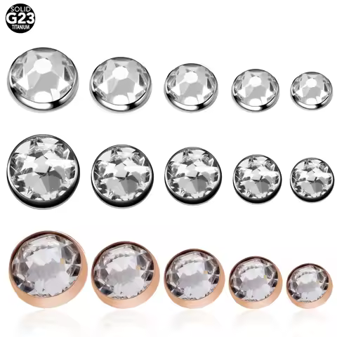 10Pcs G23 Titanium Micro Dermal Anchor Piercing Surface Internally Threaded Dermal Top Skin Diver Pi