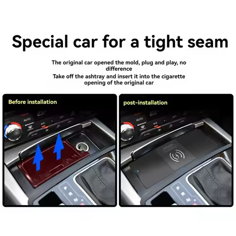 #188T 15W Wireless Charging Plate for Audi A6 C7 A7 S6 RS6 (Black)