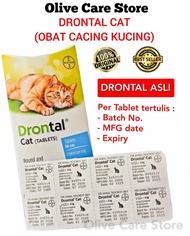 Obat Cacing Drontal Cat Kucing Original Asli Bayer Buatan Jerman per 1 Tablet