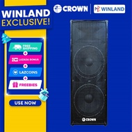 Crown by Winland PA Instrumental Speaker System (Wooden Cabinet) 15” Woofer x 2 + Tweeter (14” x 7”)