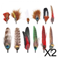 [Cuticate] Mixed Color Feather Hat Decoration Accessories for DIY Fedora Cowboy Party Hat Creative P
